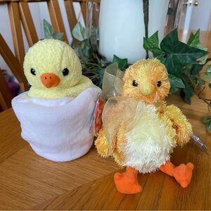 Vintage Ty Beanie Baby Chicks Bundle